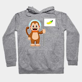 Monkey Banana Astronaut Space Hoodie